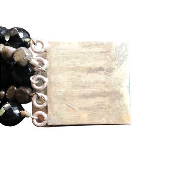 Vintage Dragonfly Button Bracelet set in S925 with Black Onyx and Pearls - Picture 10 of 14